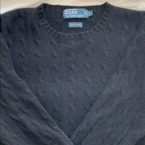 Mens Black Polo by Ralph Lauren Cashmere Sweater